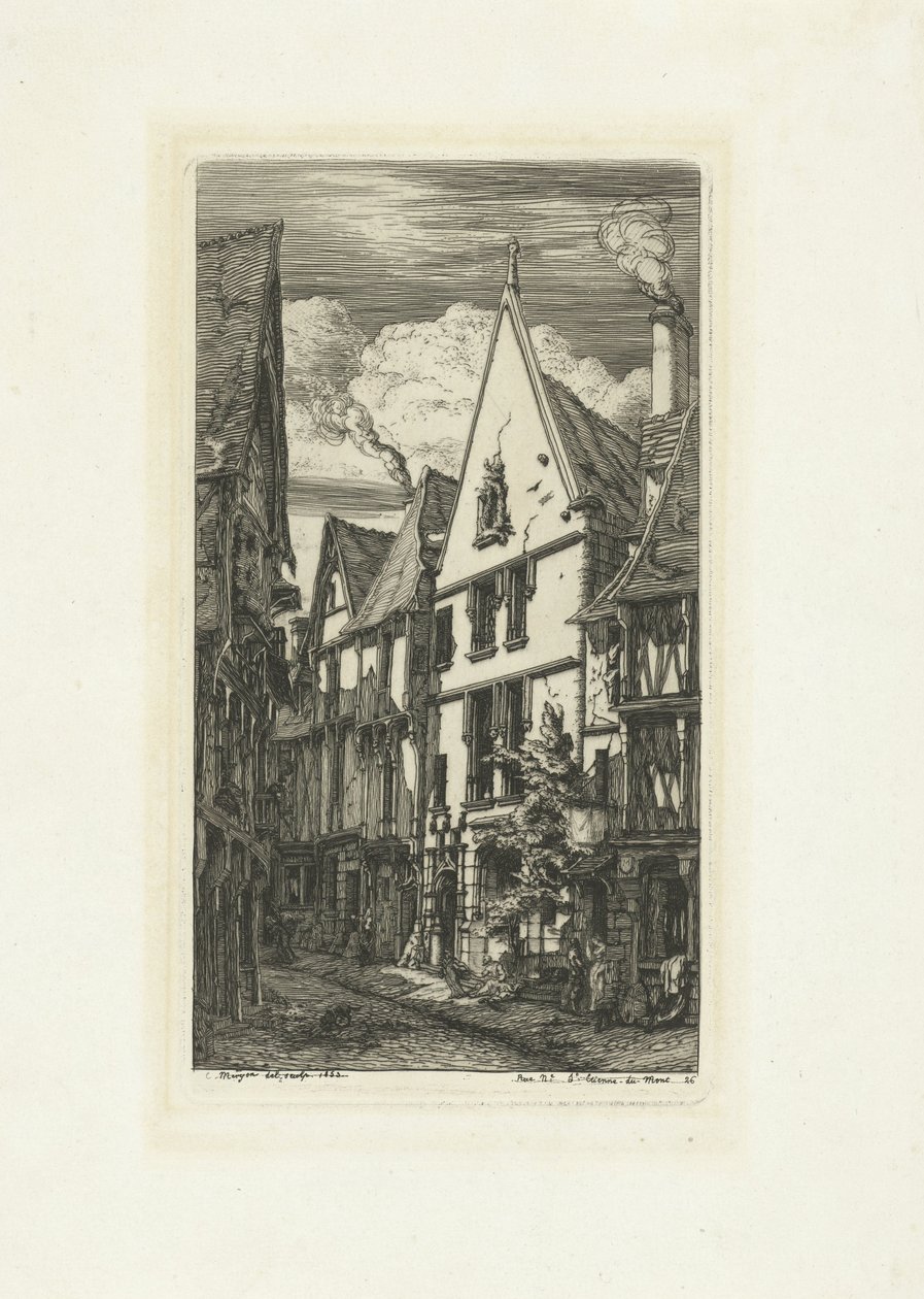 Straat Rue des Toiles em Bourges
Rue des Toiles em Bourges de Charles Meryon