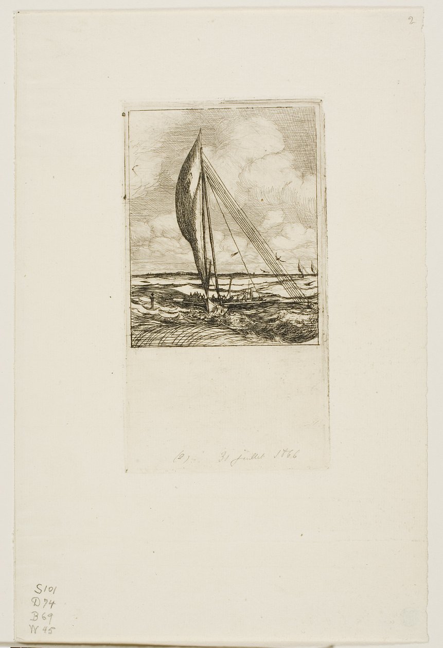 Swift-Sailing Proa, Arquipélago de Mulgrave, Oceania de Charles Meryon