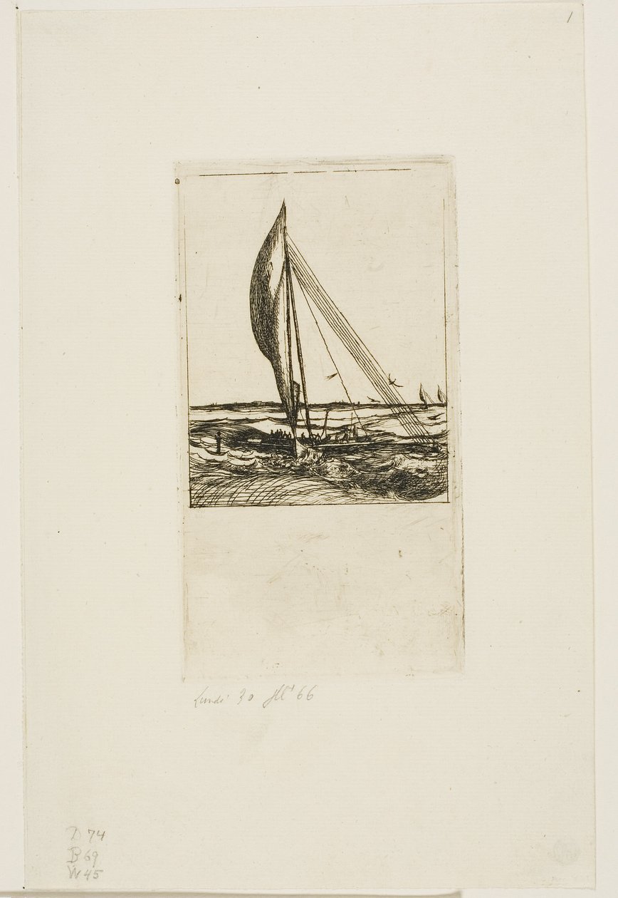 Swift-Sailing Proa, Arquipélago de Mulgrave, Oceania de Charles Meryon