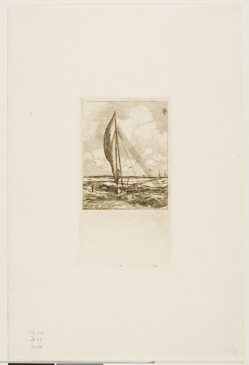 Swift-Sailing Proa, Arquipélago de Mulgrave, Oceania de Charles Meryon