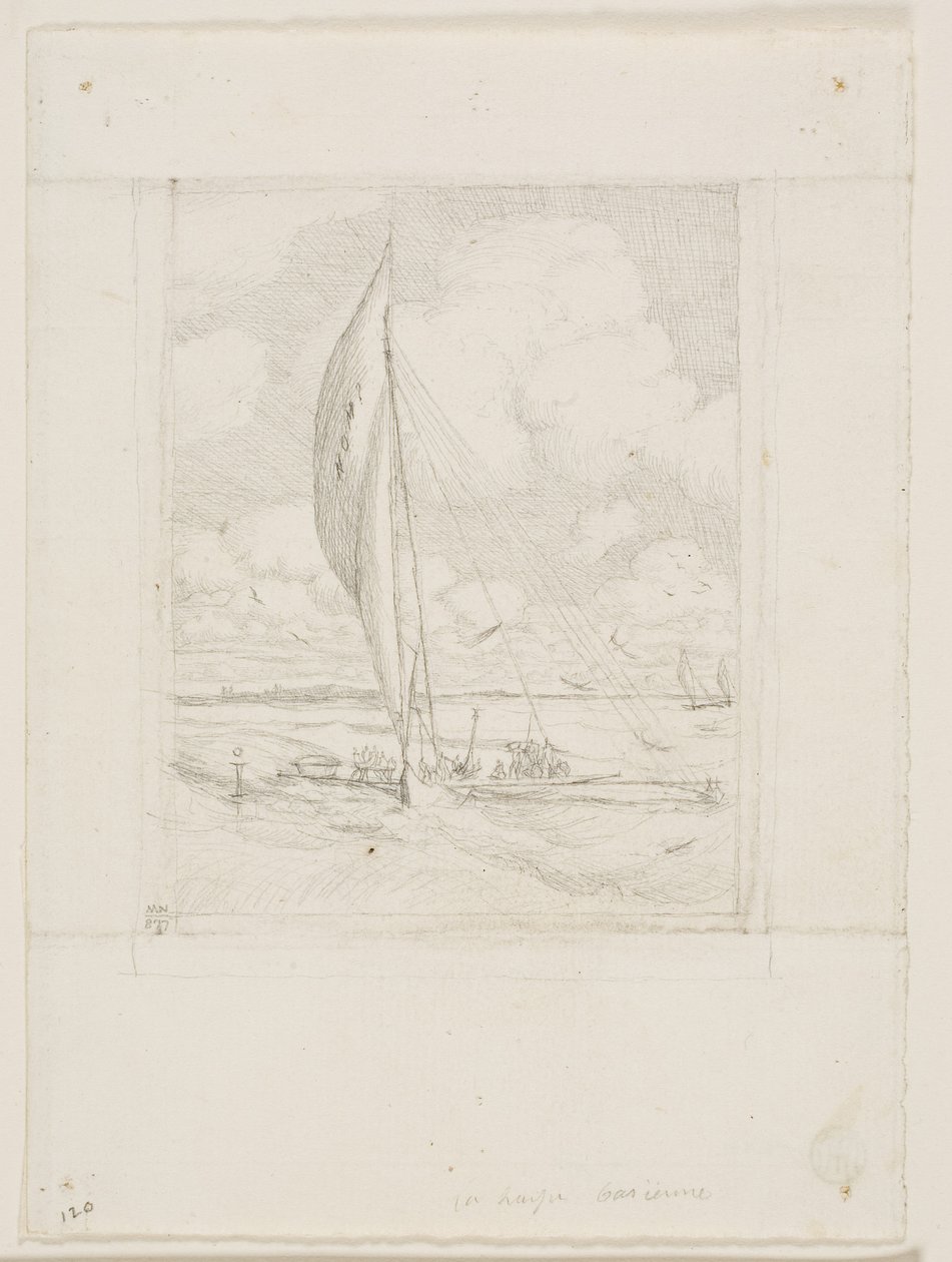 Proa de navegação rápida, Arquipélago de Mulgrave, Oceânia de Charles Meryon