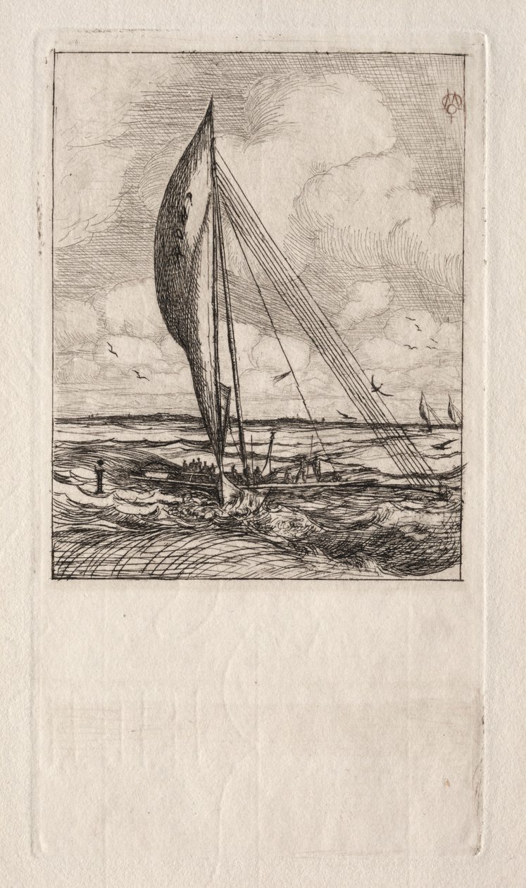 Swift Sailing Proa, Arquipélago de Mulgrave, Oceania, 1866. de Charles Meryon