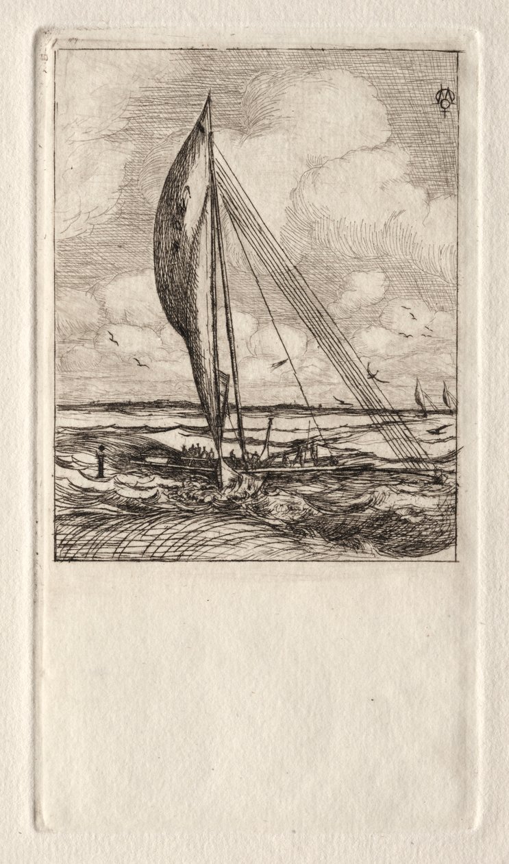 Swift Sailing Proa, Arquipélago de Mulgrave, Oceania, 1866. de Charles Meryon