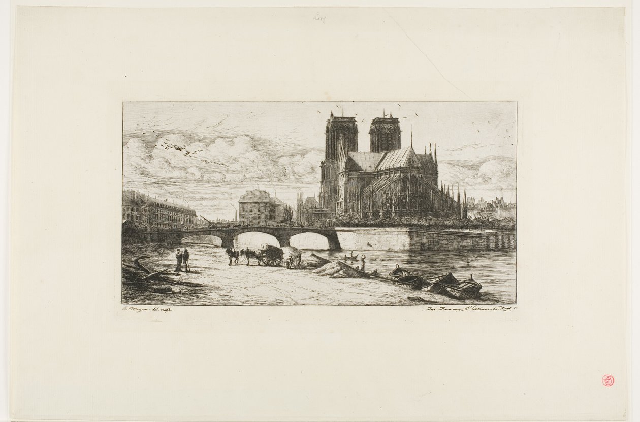 A abside de Notre-Dame, Paris de Charles Meryon
