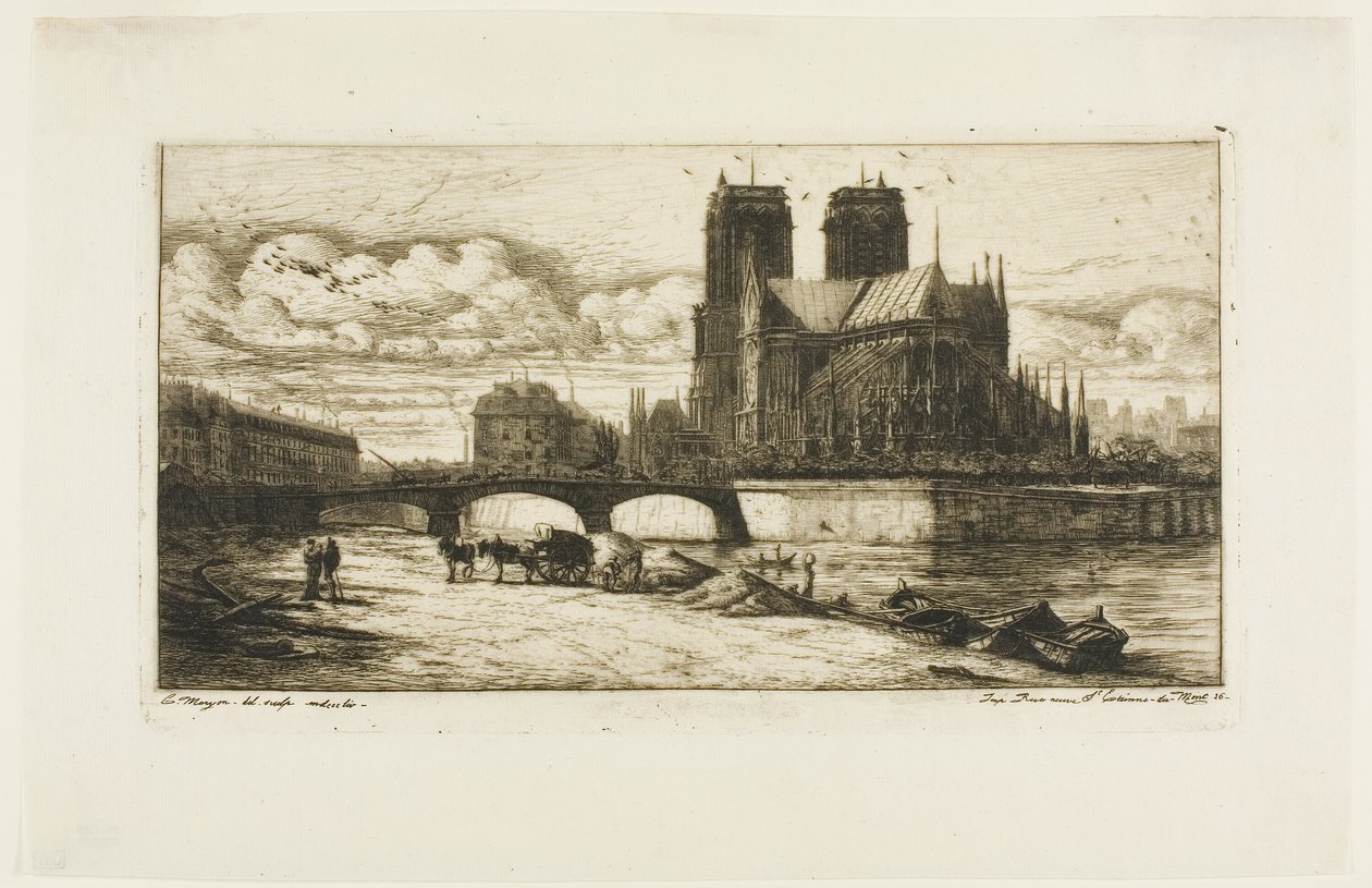 A abside de Notre-Dame, Paris de Charles Meryon