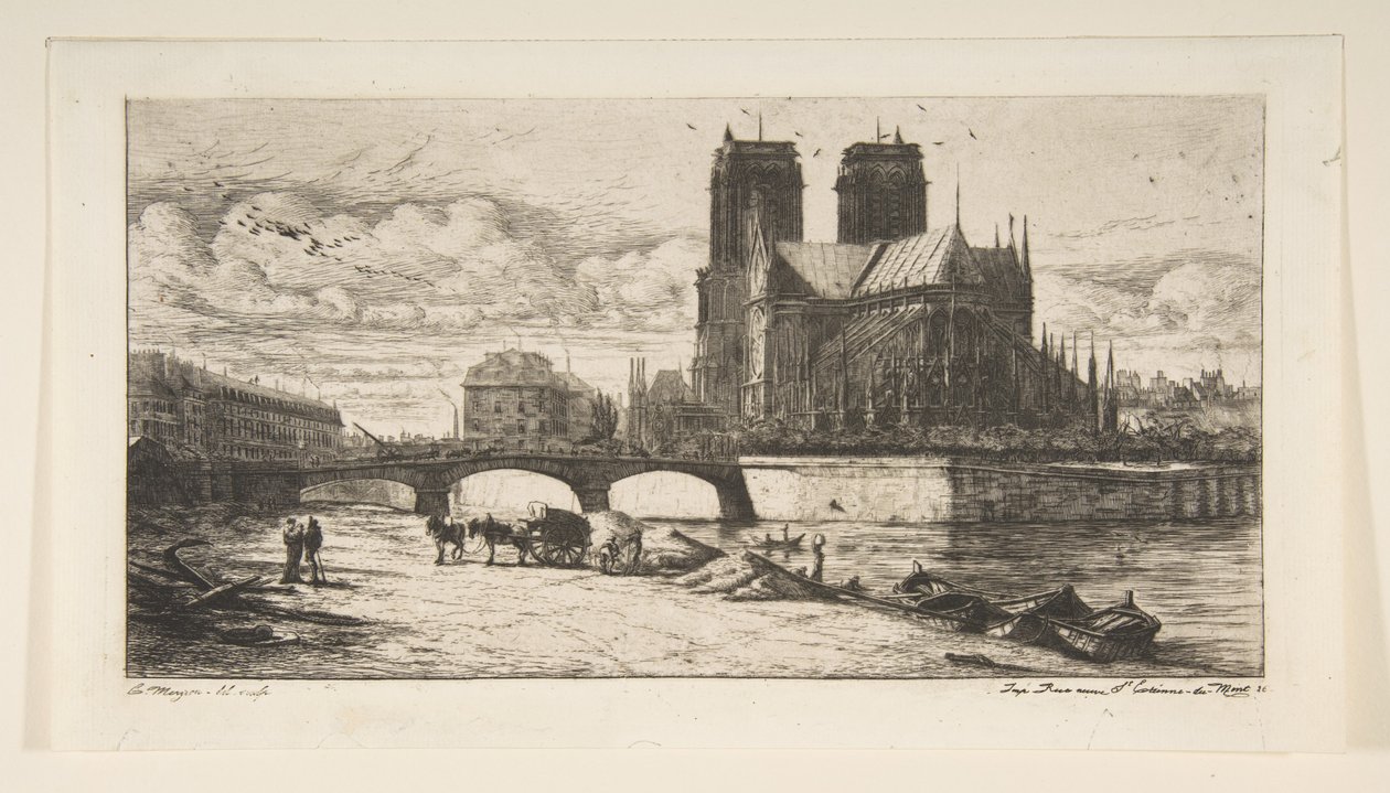 A abside de Notre-Dame, Paris de Charles Meryon