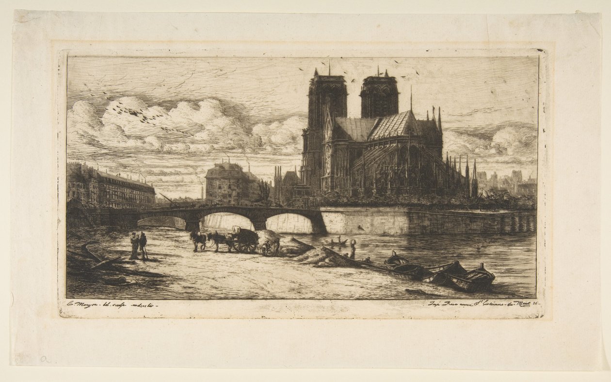 A abside de Notre-Dame, Paris de Charles Meryon