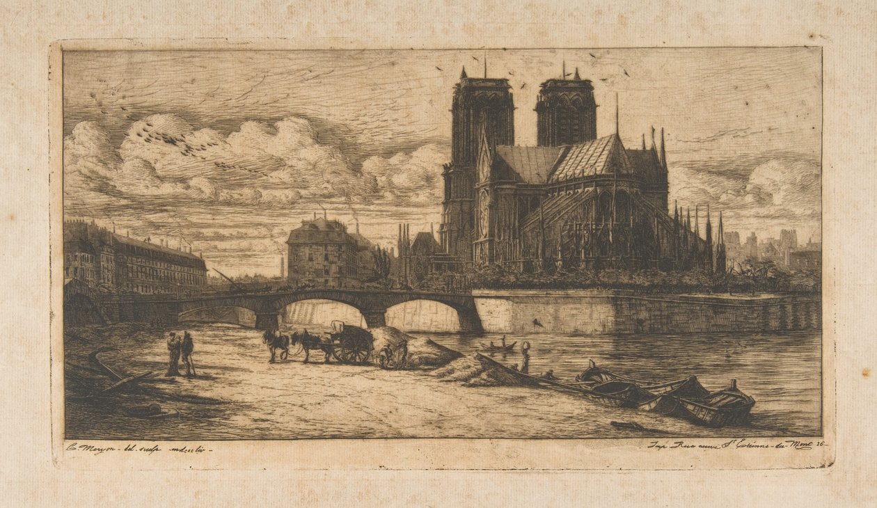 A abside de Notre-Dame, Paris de Charles Meryon