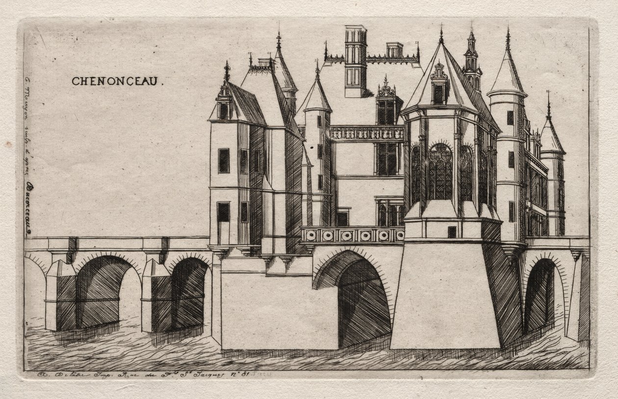O castelo de Chenonceau de Charles Meryon
