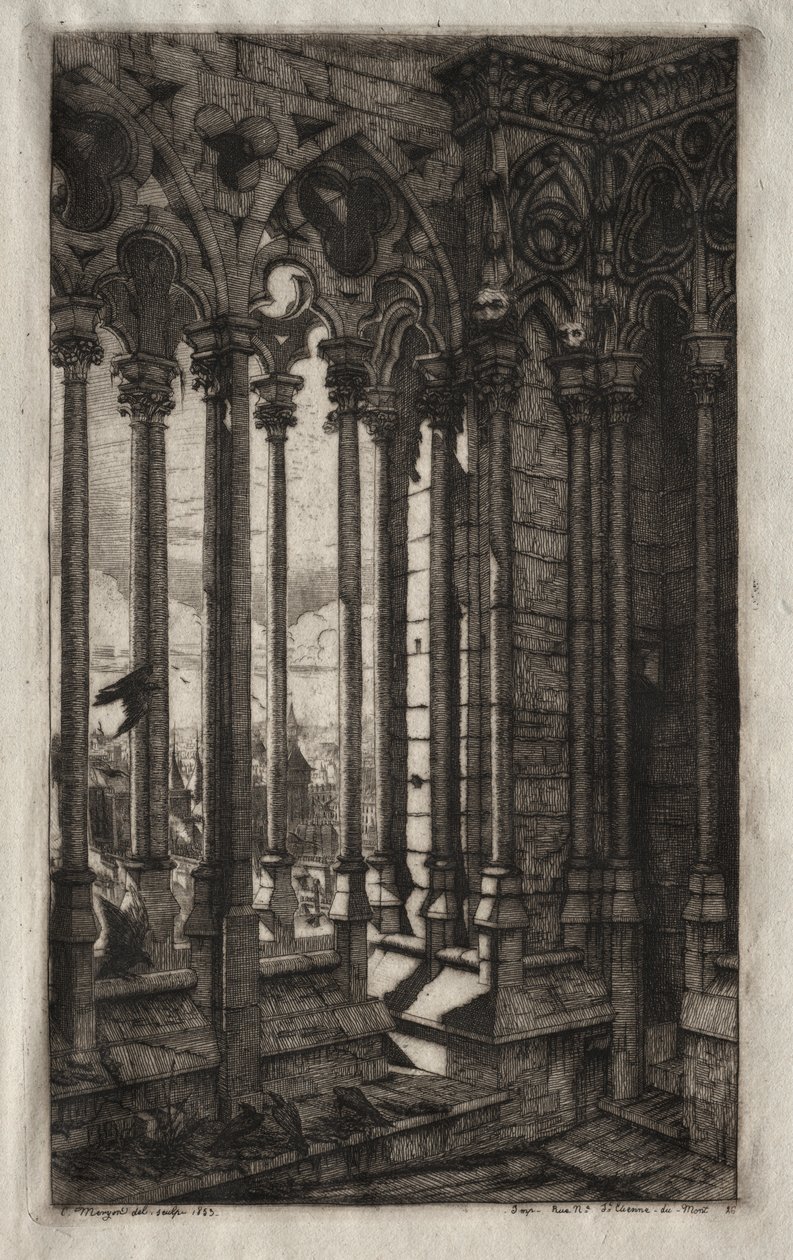 As gravuras de Paris: A Galeria de Notre Dame de Charles Meryon