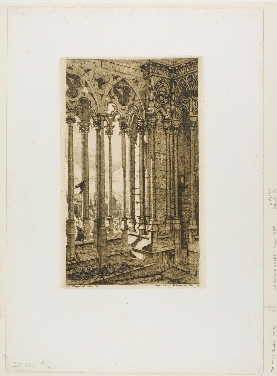 A Galeria de Notre-Dame, Paris de Charles Meryon