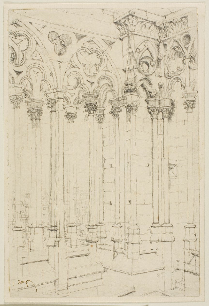 A Galeria de Notre-Dame, Paris de Charles Meryon