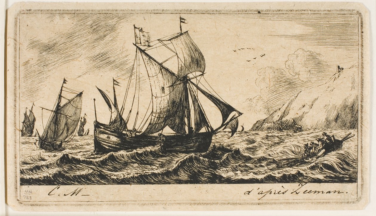O Galliot de Jean de Vyl de Rotterdam de Charles Meryon