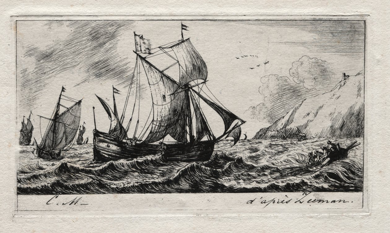 O Galliot de Jean de Vyl de Roterdã, 1850. de Charles Meryon