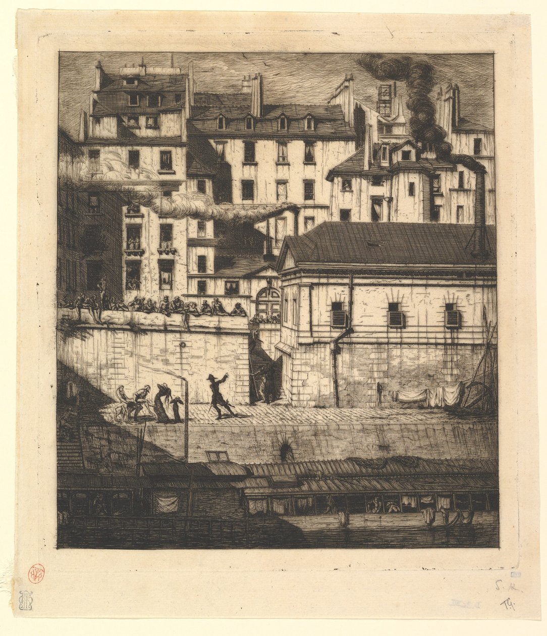 O Necrotério, Paris (La Morgue) de Charles Meryon