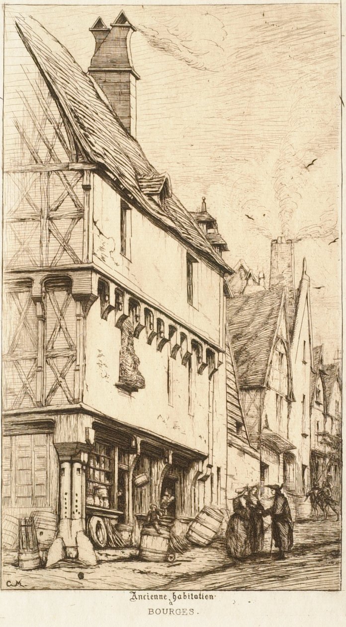 A casa do músico (antiga habitação em Bourges) de Charles Meryon