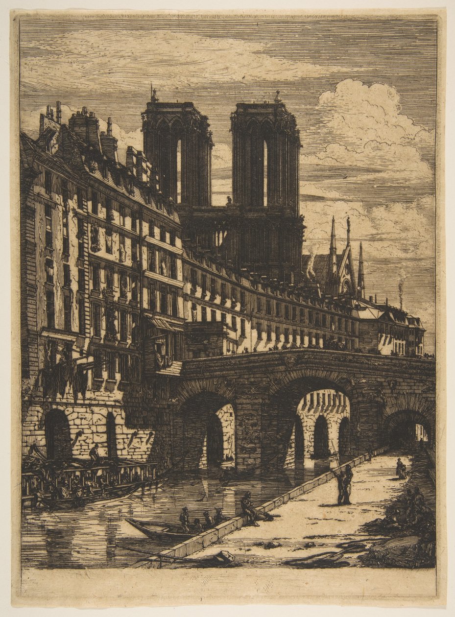 O Petit Pont, Paris de Charles Meryon