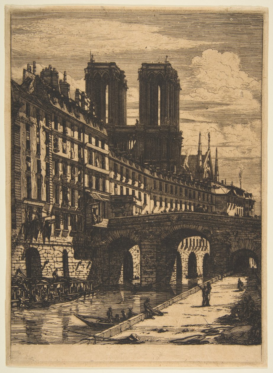 A Petit Pont, Paris de Charles Meryon