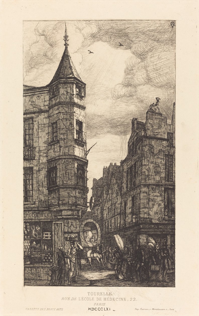 Torreta, Rua da Faculdade de Medicina, 22, Paris de Charles Meryon