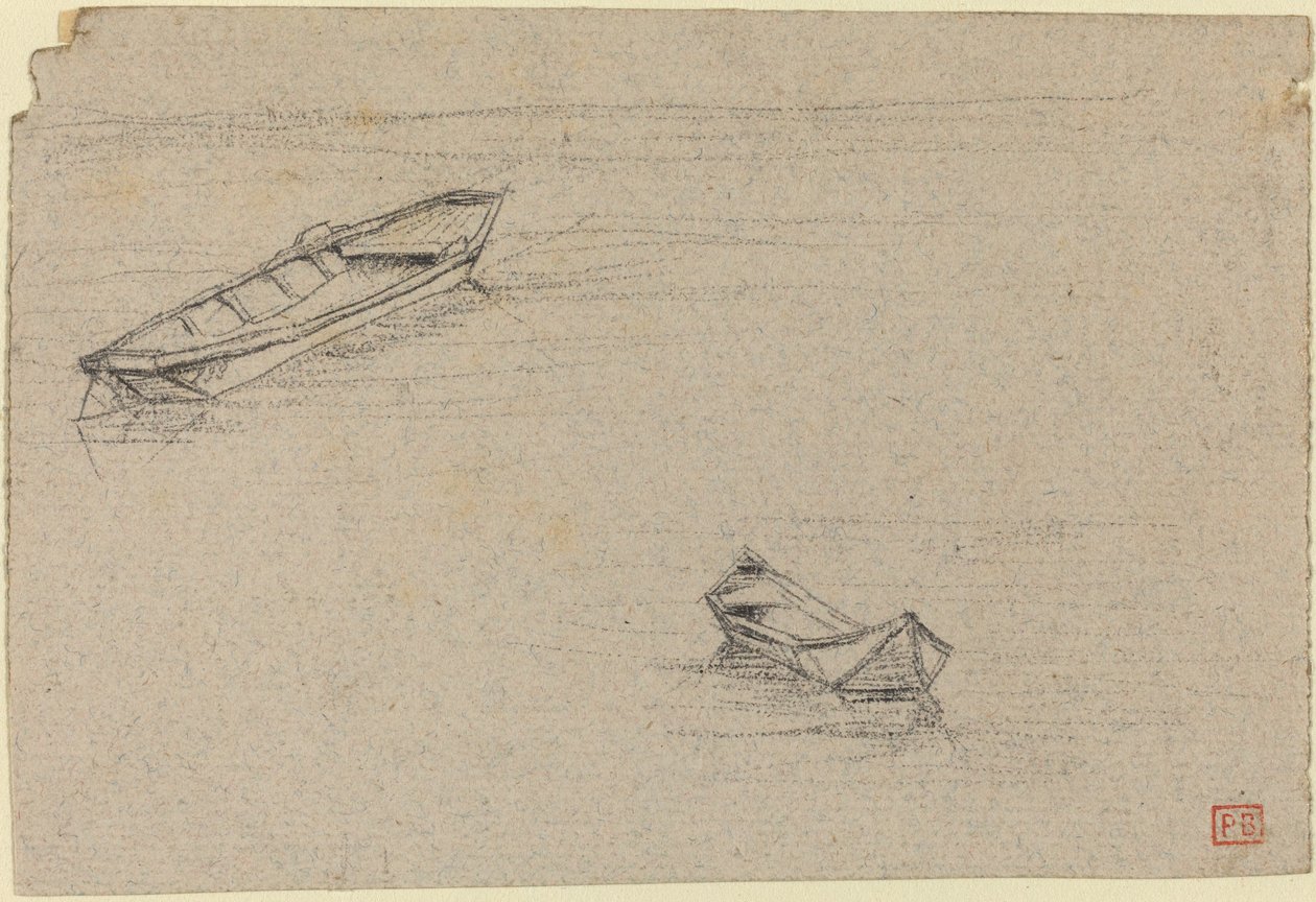 Dois barcos para "A abside de Notre-Dame de Paris" de Charles Meryon