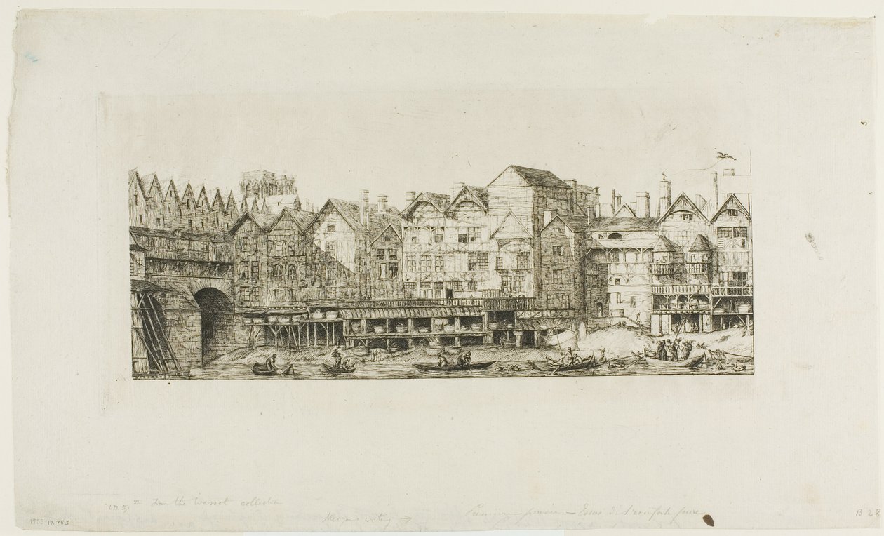 Vista de parte da cidade de Paris em direção ao final do século XVII de Charles Meryon