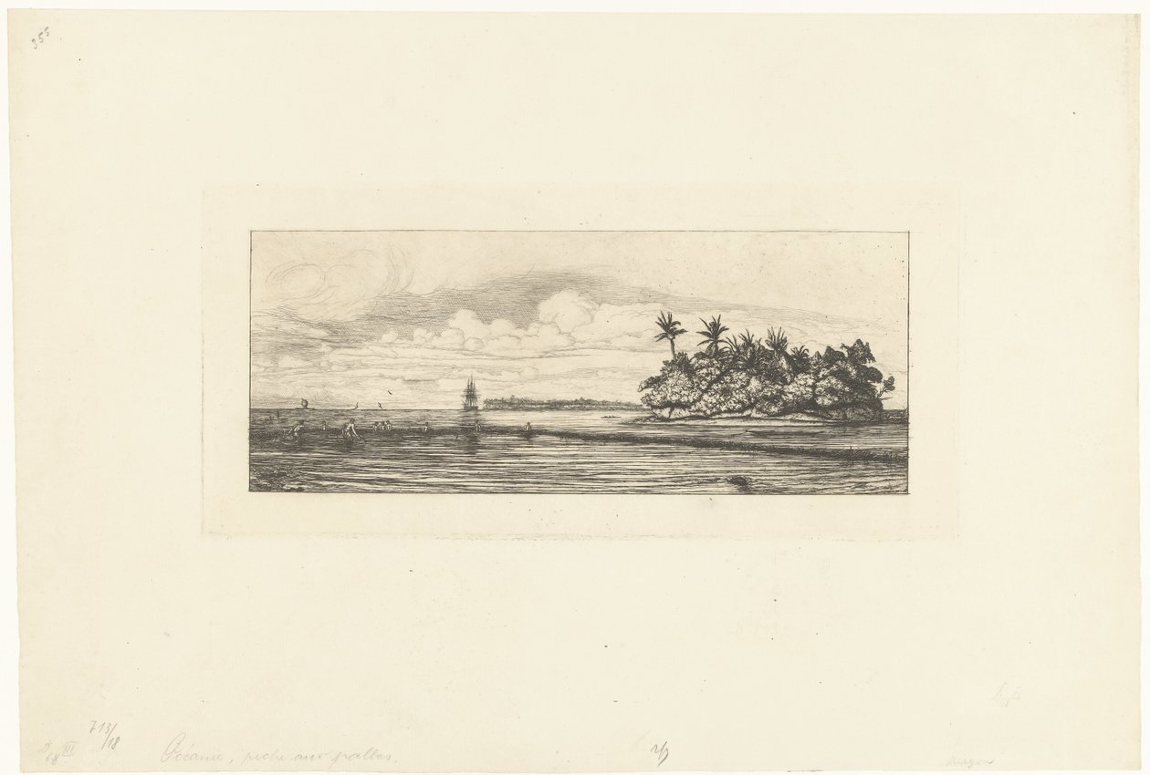 Pescadores perto das ilhas Wallis no Oceano Pacífico
Océanie: Ilots a Uvea (Wallis) peche aux palmes de Charles Meryon