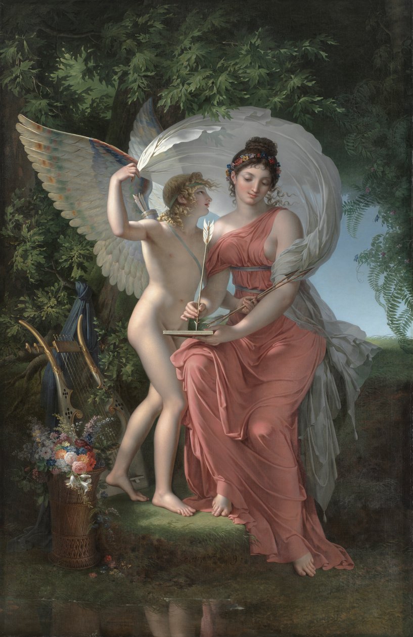 Erato, musa da poesia lírica de Charles Meynier