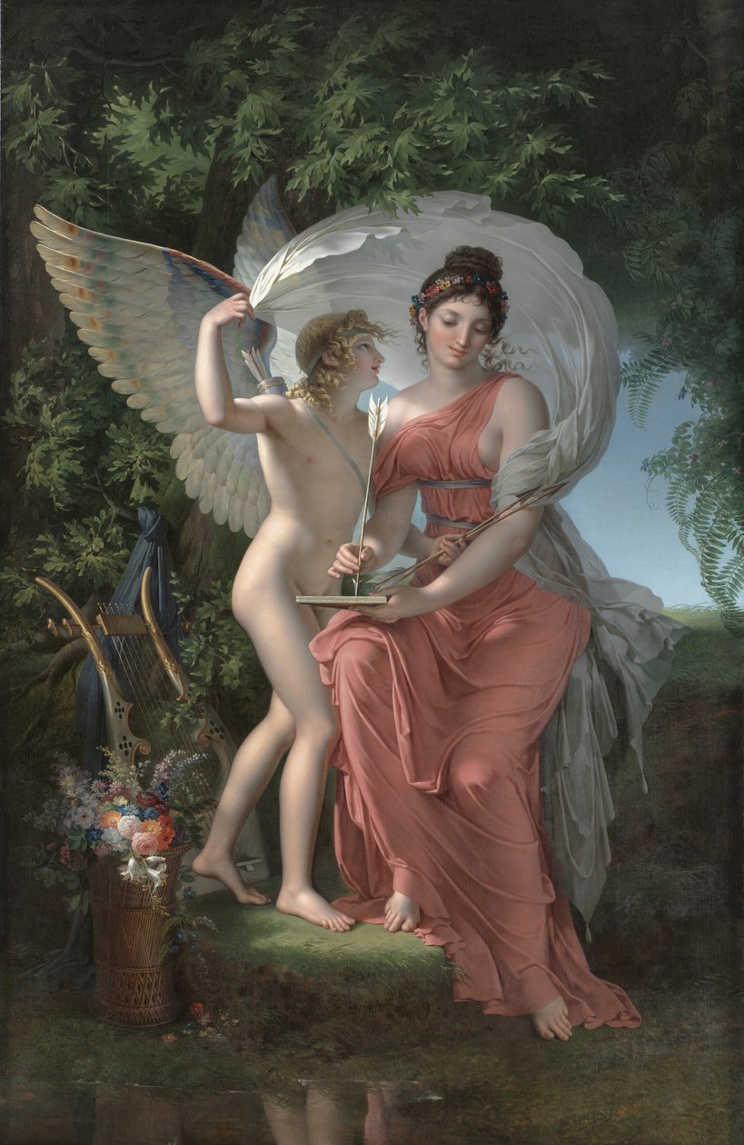Erato, musa da poesia lírica de Charles Meynier