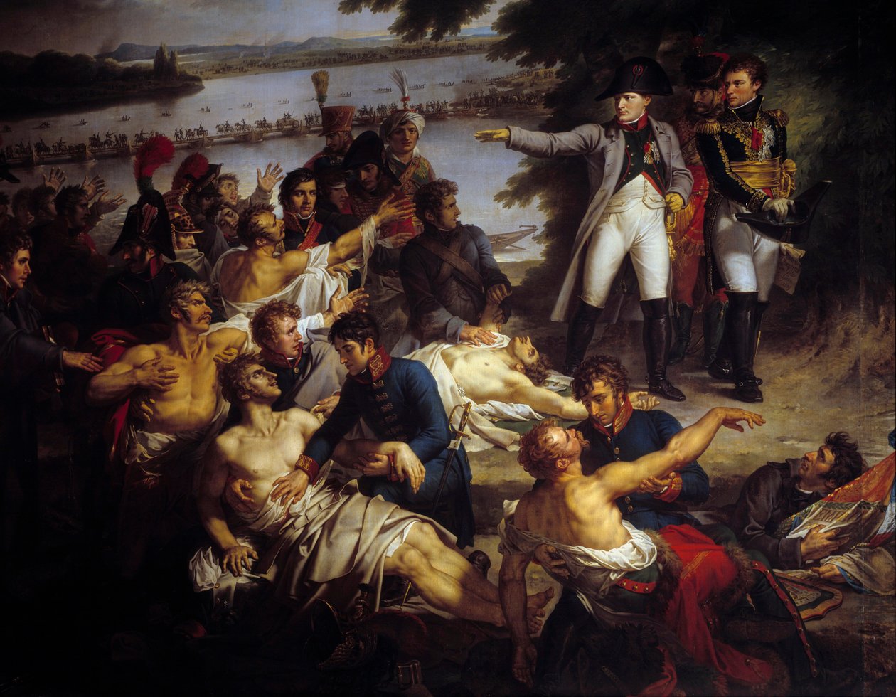 Napoleão voltou à Ilha Lobau após a Batalha de Essling, em 23 de maio de Charles Meynier