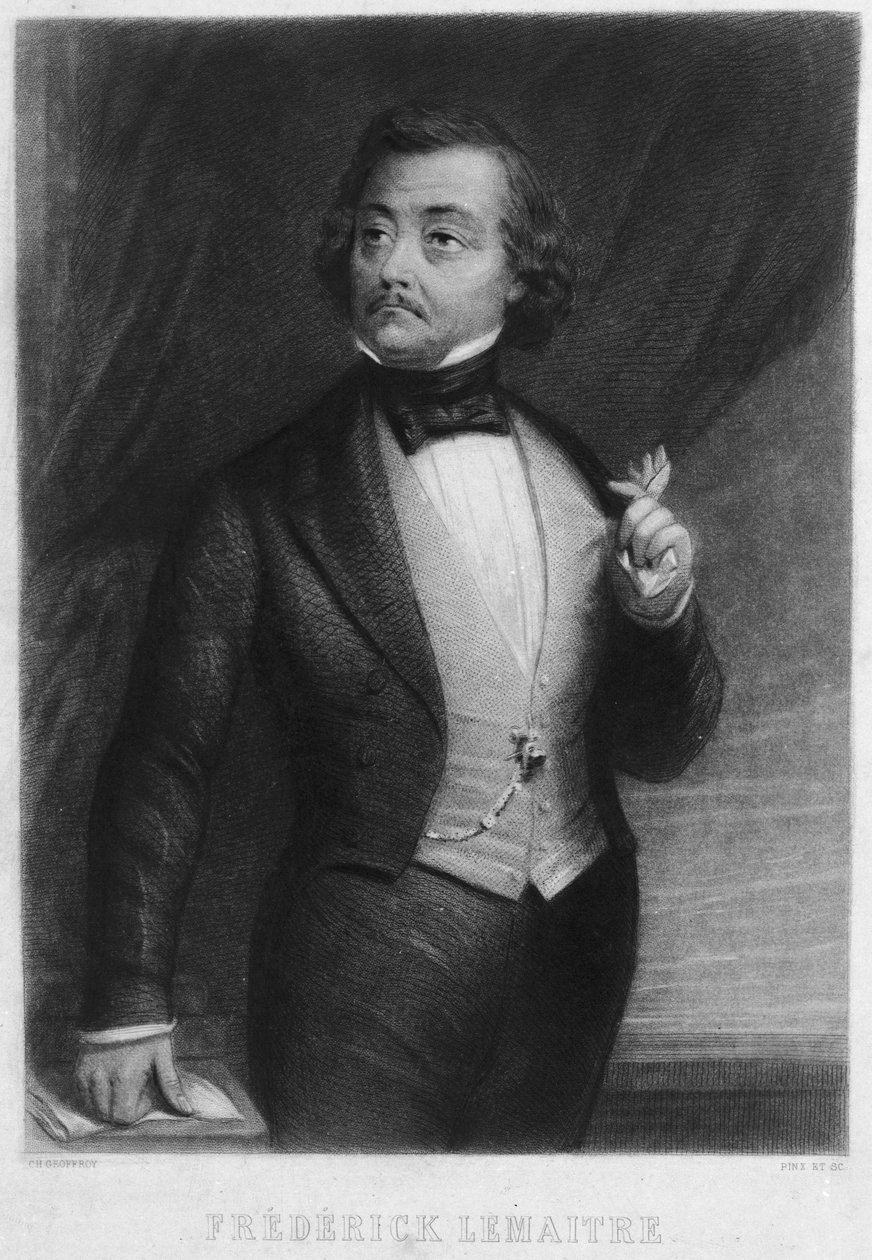 Retrato de Frédérick Lemaître 1800-1876. de Charles Michel Geoffroy