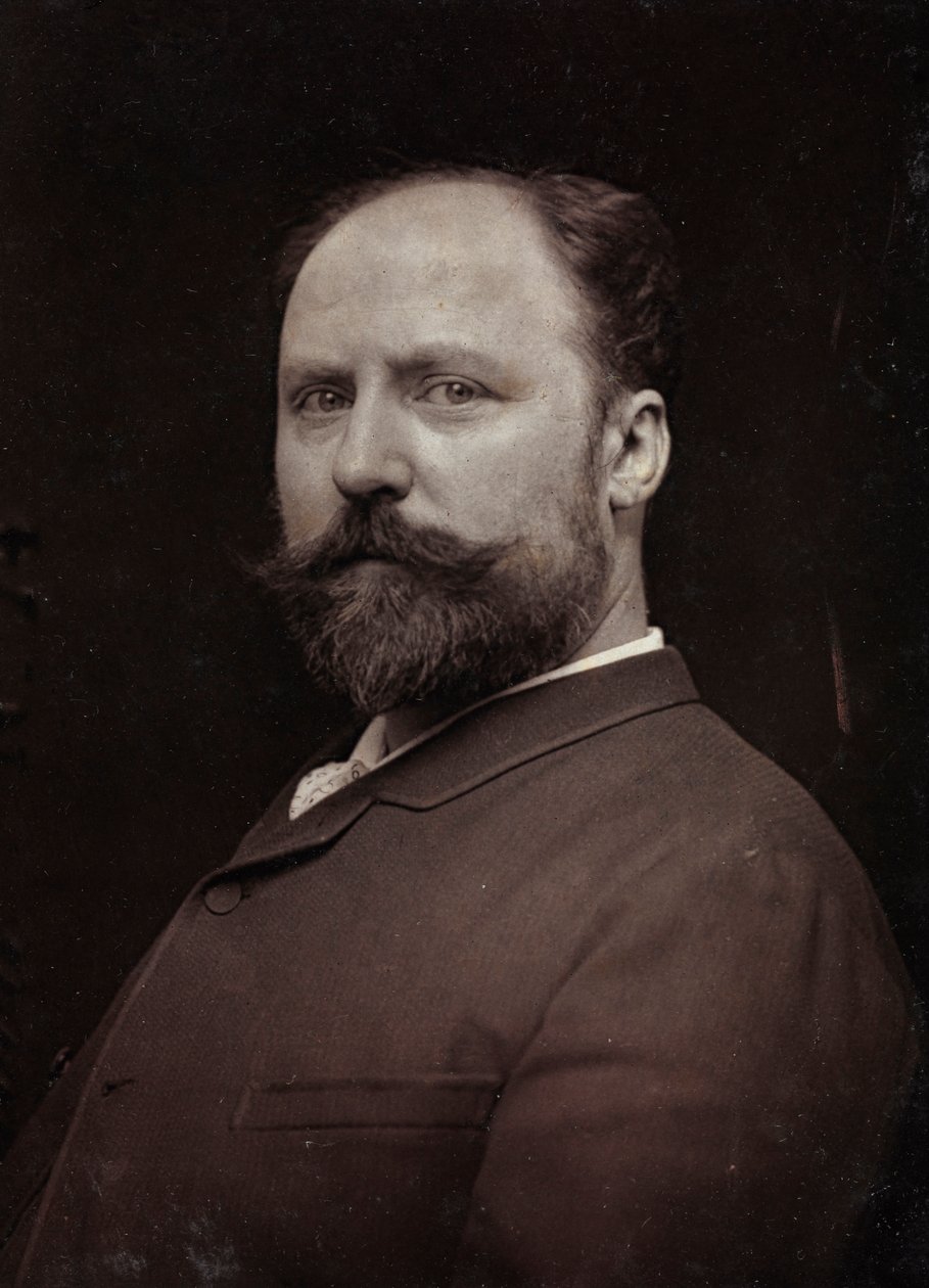 Álbum Artístico e Biográfico, 5º ano, salão 1885; Retrato do pintor francês Paul Louis Narcisse Grolleron (1848-1901) de Charles Michelez
