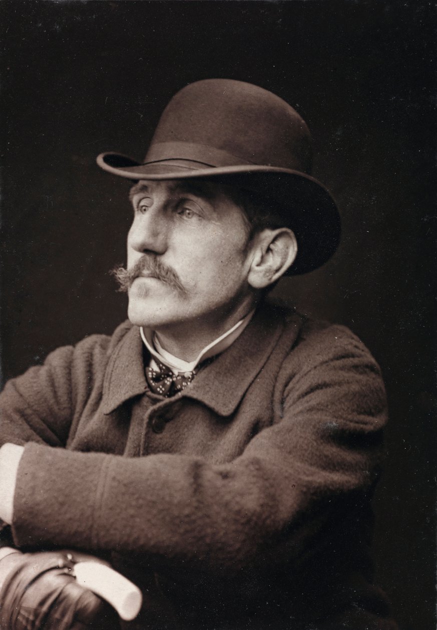 Álbum Artístico e Biográfico, 5º ano, salão 1885; retrato do pintor francês Georges-Louis Hyon (1855-1901) de Charles Michelez