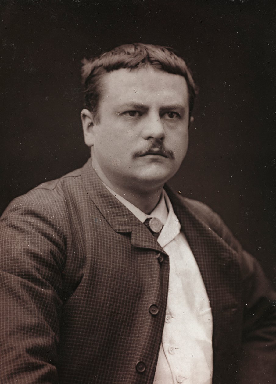 Álbum Artístico e Biográfico, 6º ano, Salão 1885; Retrato do pintor francês Royer Lionel (1852-1926) de Charles Michelez
