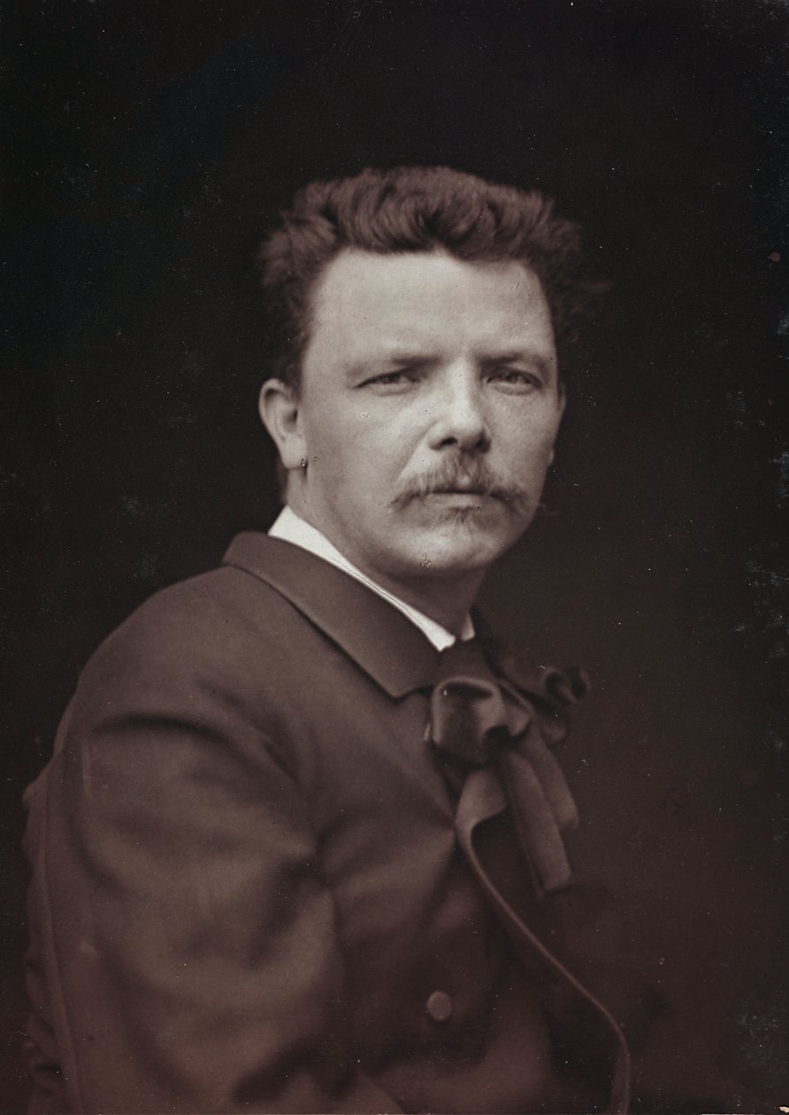 Álbum Artístico e Biográfico, 6º ano, Salão 1885; retrato do pintor francês Eugène Carrière (1849-1906) de Charles Michelez