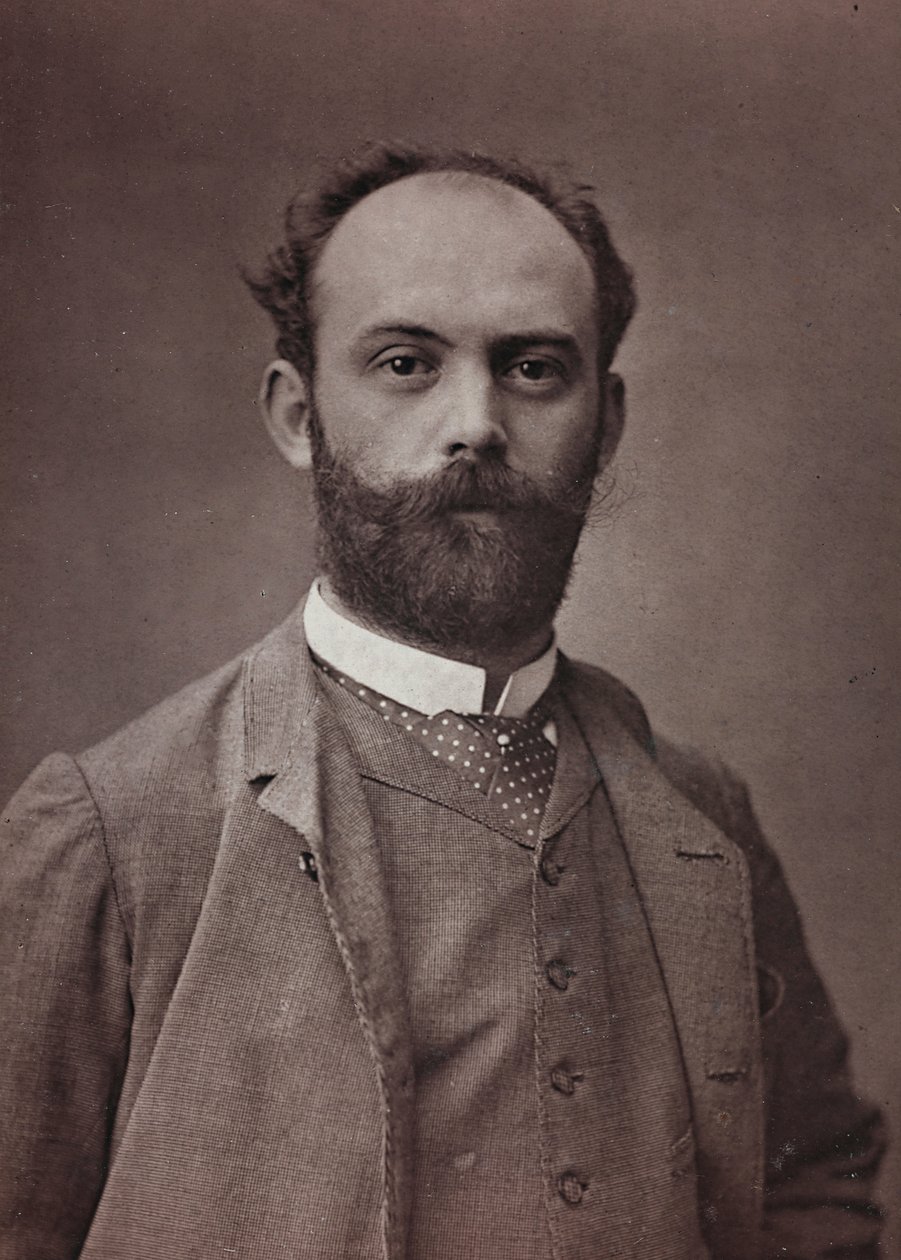 Álbum Artístico e Biográfico, 6º ano, Salão 1885; retrato do pintor francês Ernest Bordes (1852-1914) de Charles Michelez