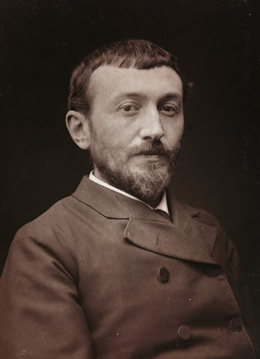 Álbum Artístico e Biográfico, 6º ano, Salão 1885; retrato do pintor Alfred Henry Bramtot de Charles Michelez