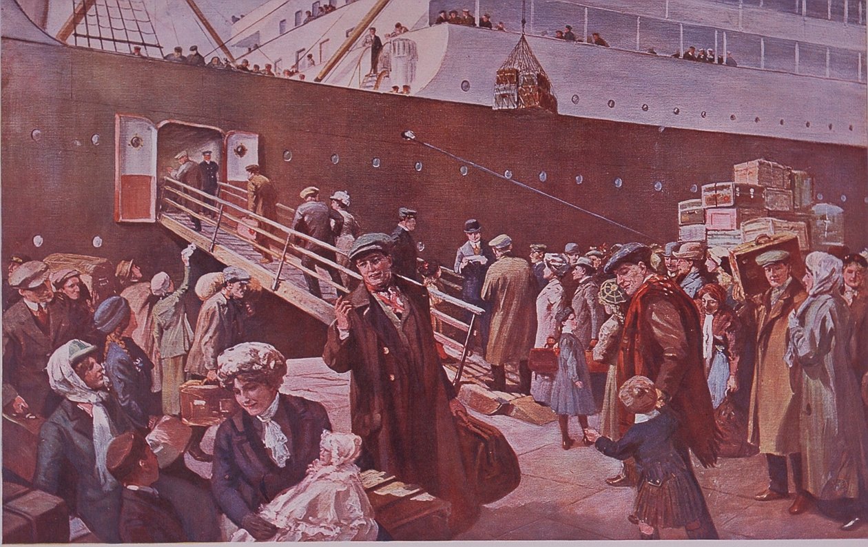Emigrantes com destino ao Canadá partem de Liverpool de Charles Mills Sheldon