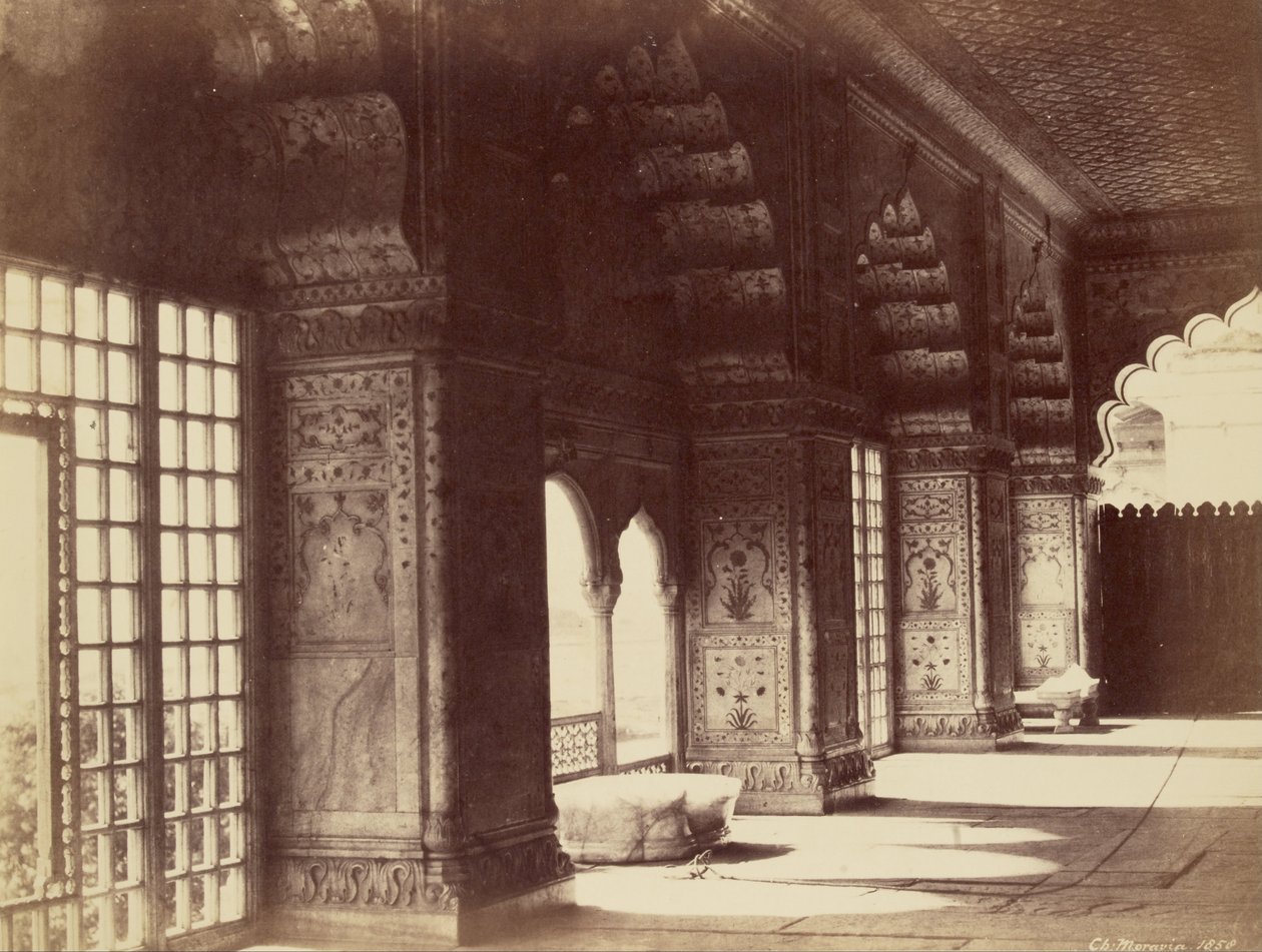 Interior do Trono de Cristal no Dewan-i-Khas de Charles Moravia