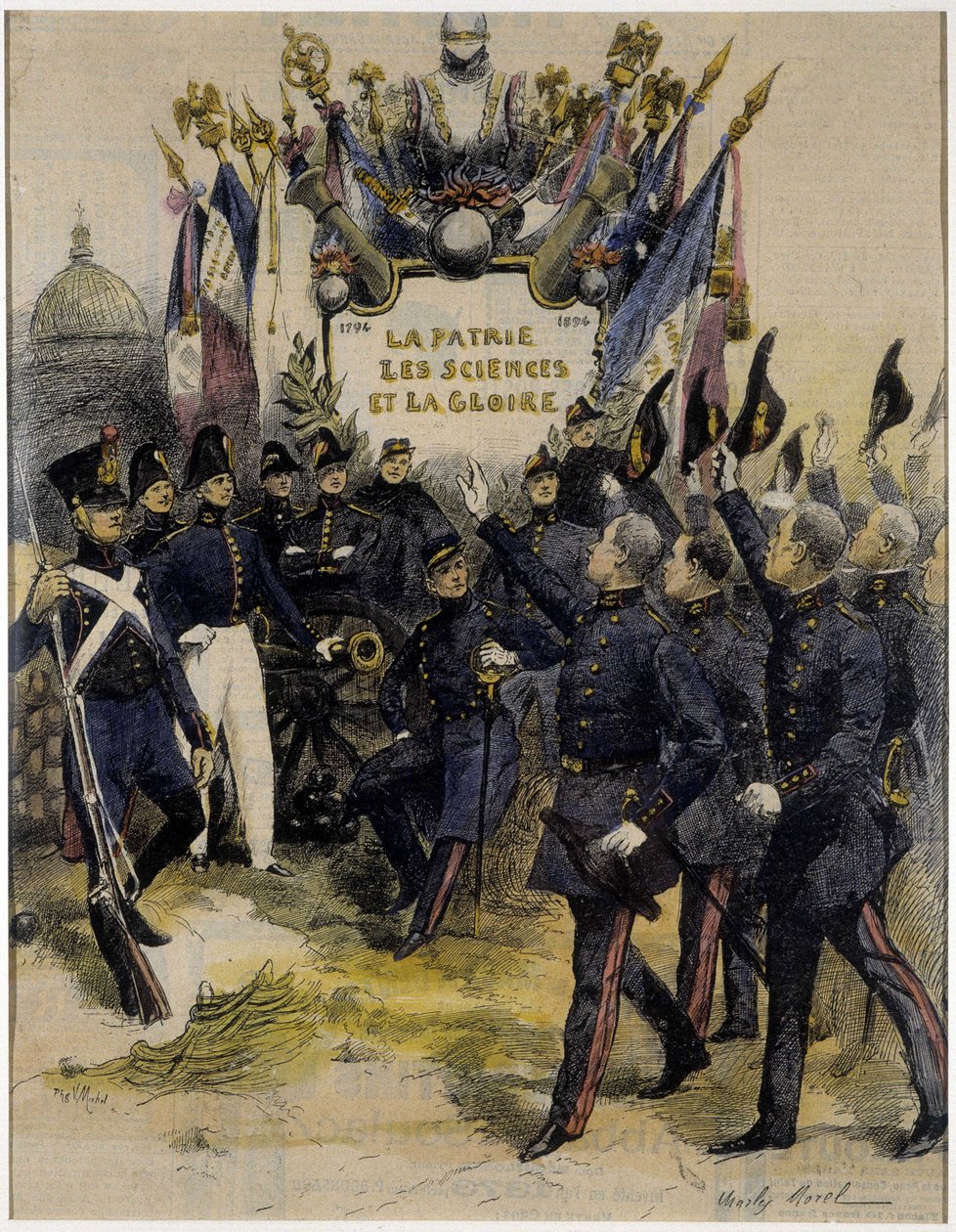 Politécnicos saúdam os mais velhos (1794-1894) por Charles Morel (centenário da escola). de Charles Morel