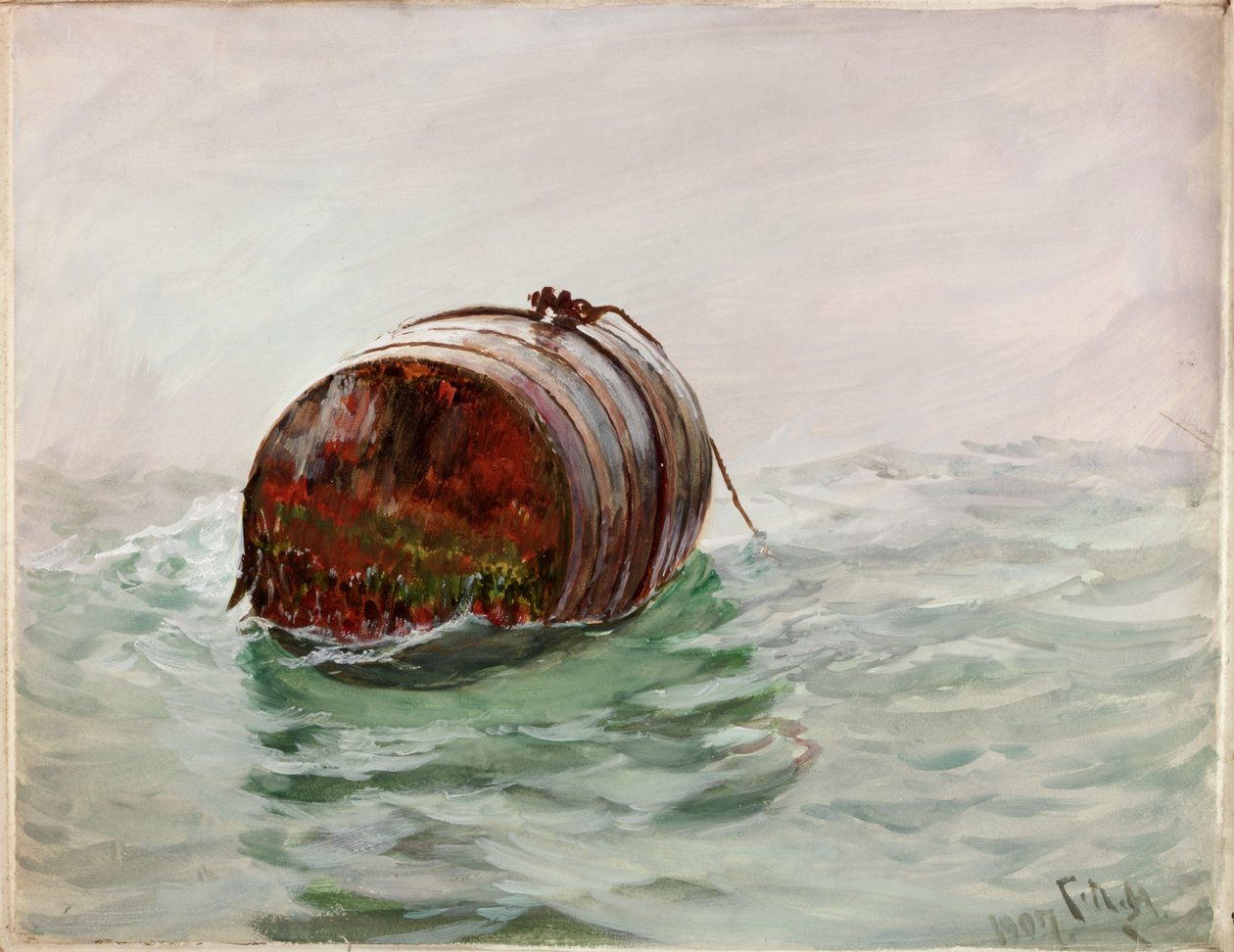 Bóia (bodycolour e aguarela no papel) de Charles Napier Hemy