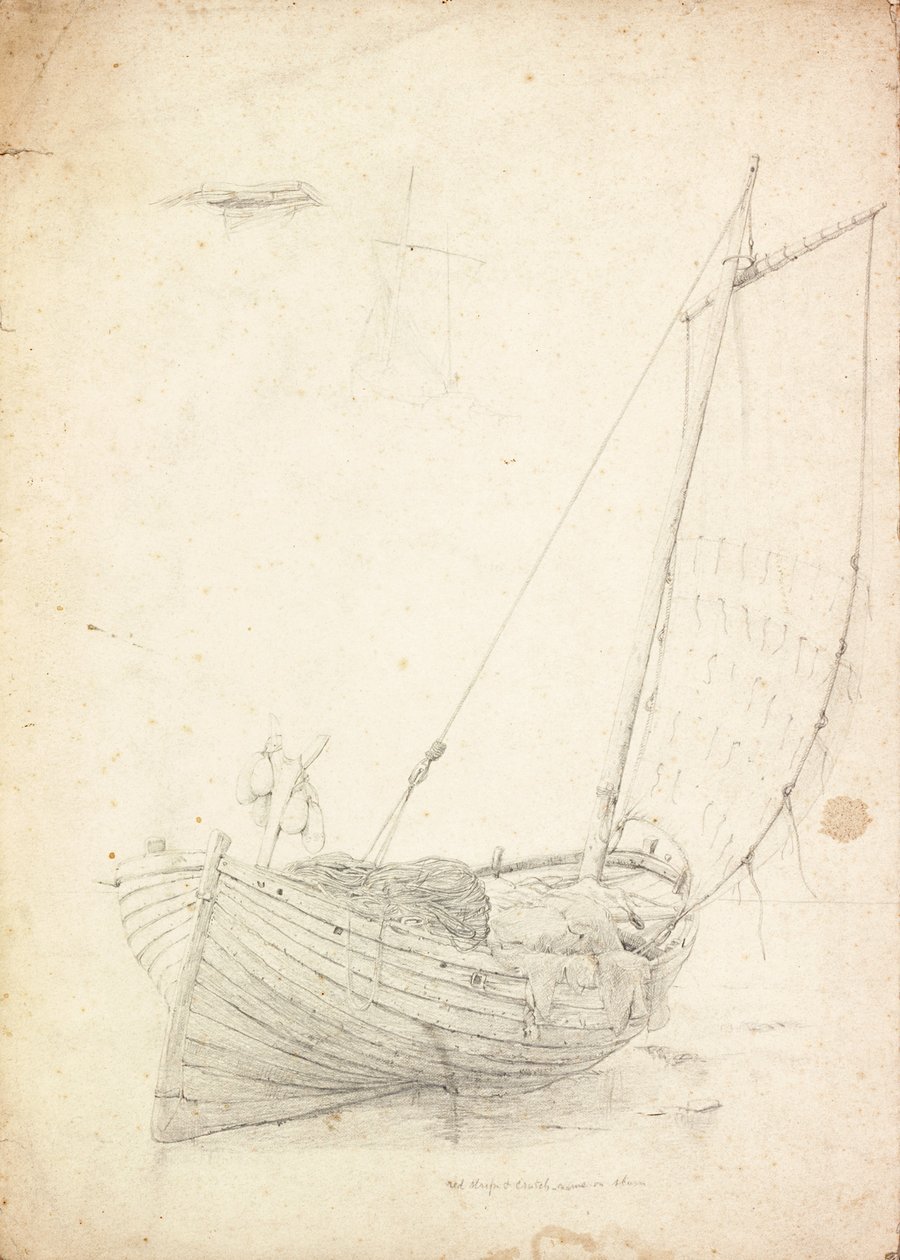 Estudo de um barco de pesca de Charles Napier Hemy