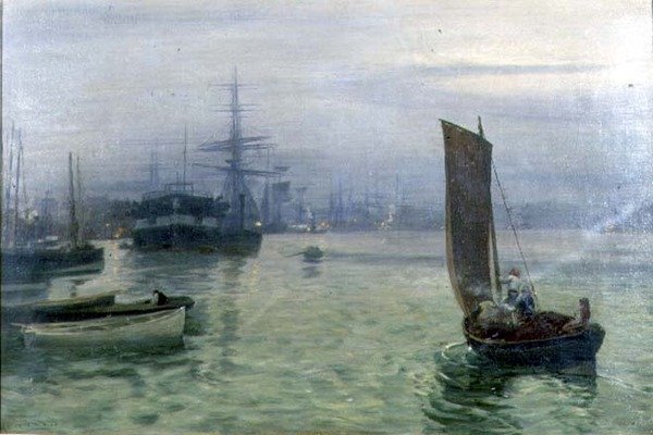 O Último Barco em de Charles Napier Hemy