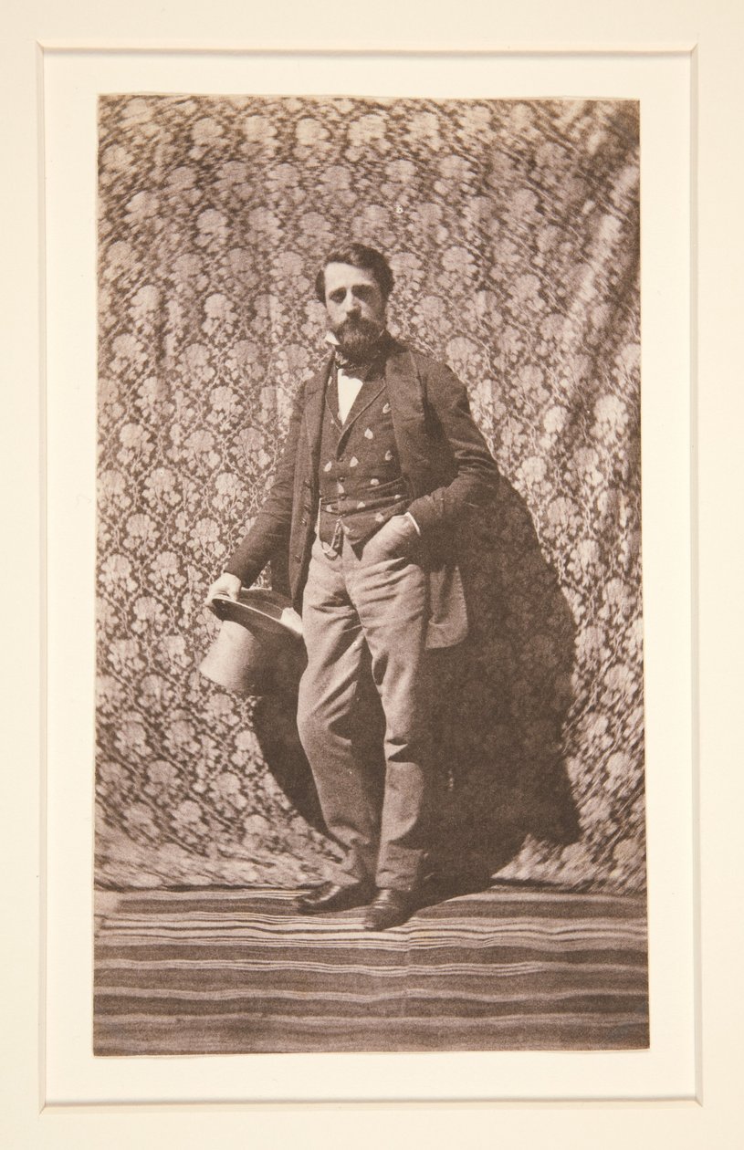 Retrato de um homem de pé com chapéu de Charles Nègre