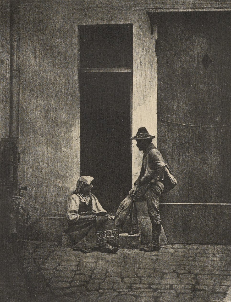 [Pifferari regressa a casa]. de Charles Nègre