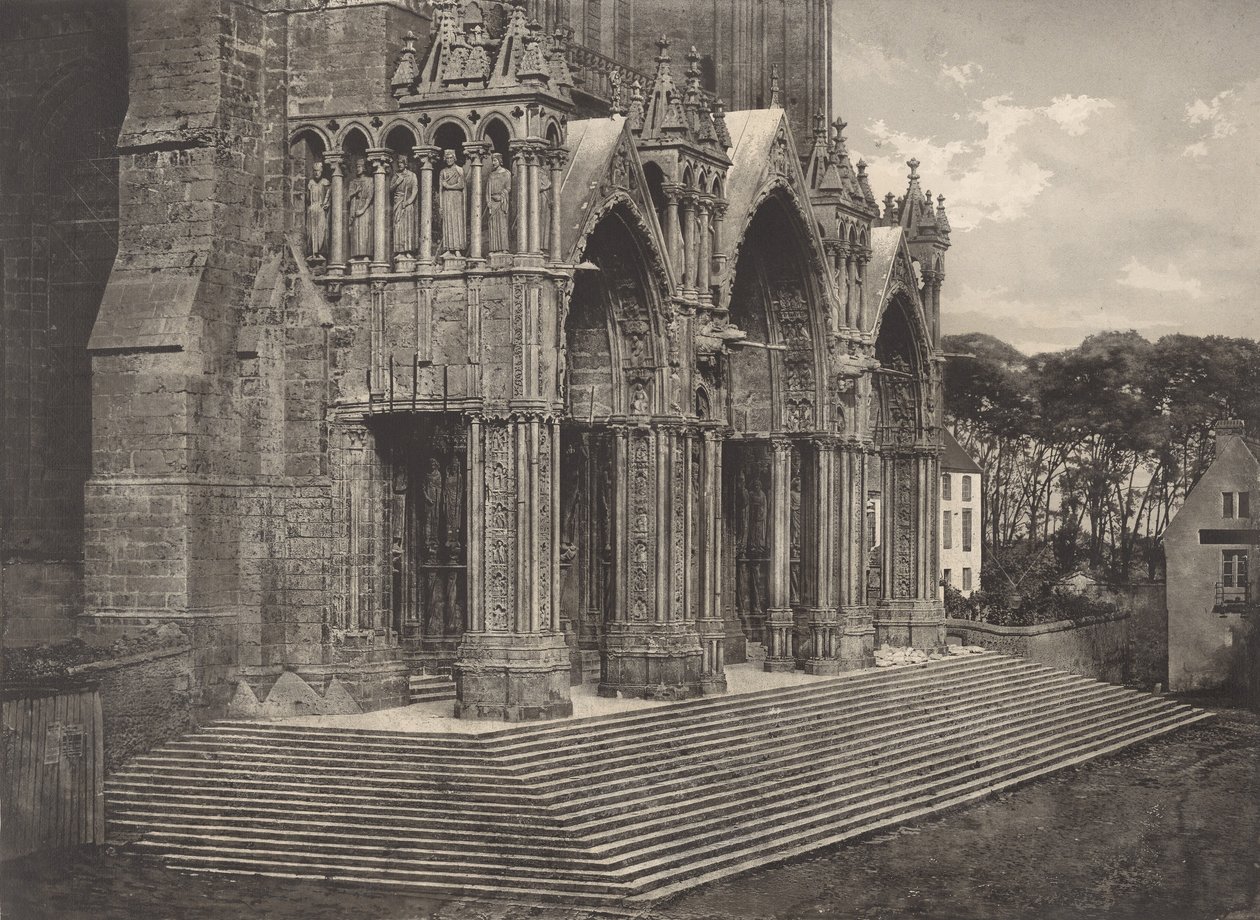 Placa XII Catedral de Chartres, Portico du Midi Placa XII Catedral de Chartres..., 1855. de Charles Nègre