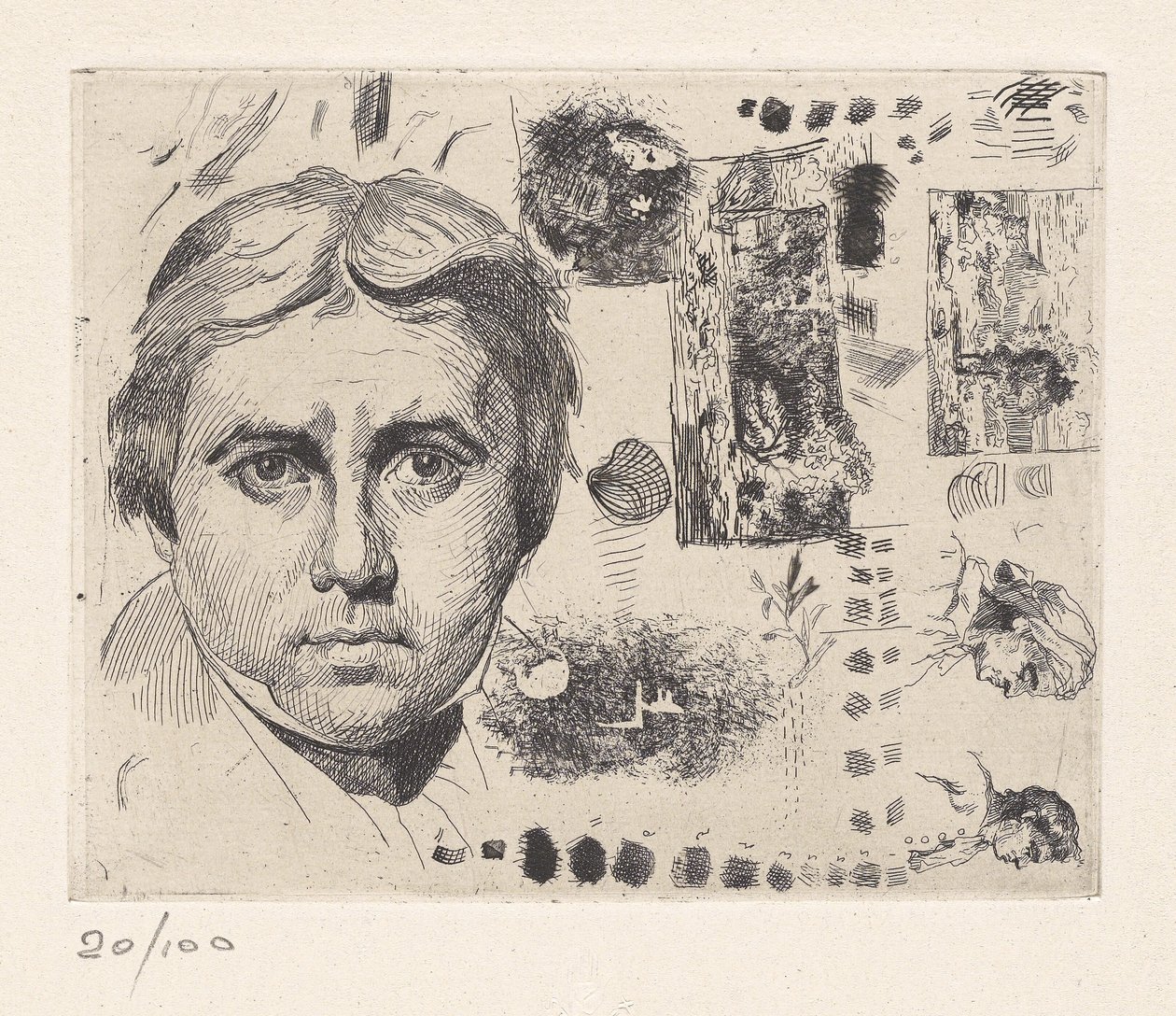 [Retrato de Jean Auguste Dominique Ingres] de Charles Nègre