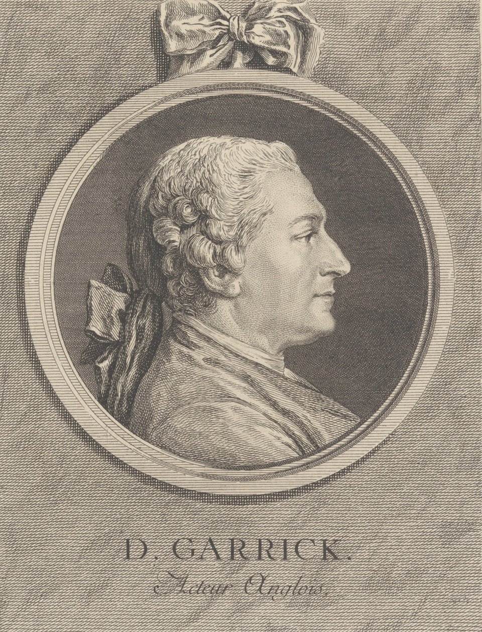Retrato de David Garrick, 1764 de Charles Nicolas Cochin