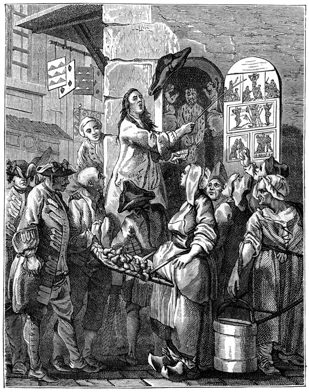 O cantor de cânticos, 1885. de Charles Nicolas Cochin