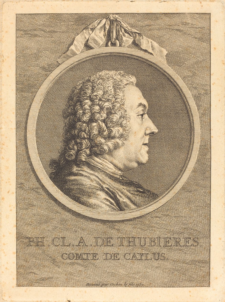 Ph.Cl.A. de Thubieres, Conde de Caylus de Charles Nicolas Cochin II