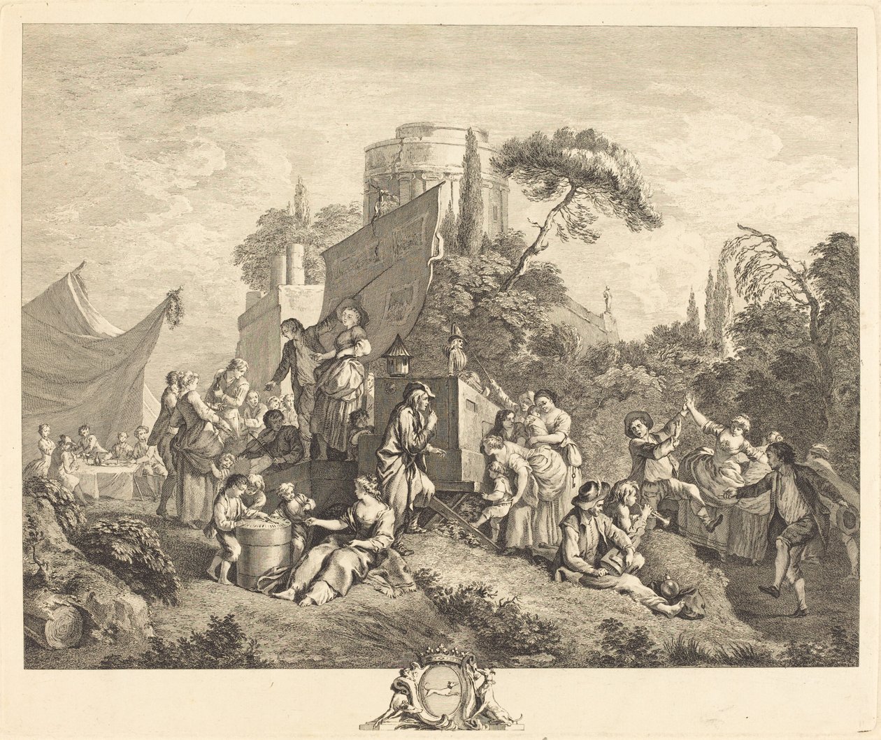 Feira da Aldeia de Charles Nicolas Cochin I after François Boucher